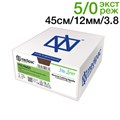 Полиамид 5/0 45см 12мм 3/8 экстра-режущая 24шт голубой 1231916748 - фото 450282