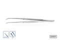 Пинцет EASY хирургический 1х2 изогнутый 12.5 см 5364 - фото 451383