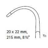 Крючок MIDDELDORPF, 20x22 мм, 215 мм., арт: BT405R