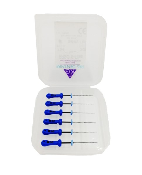 ERGOFLEX K Ni-Ti - ручные никель-титановые файлы, эргономичная ручка, 25 мм, №30