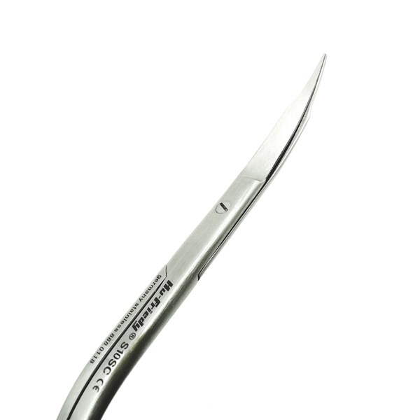 Ножницы Hu-Friedy #10, Super-Cut, остроконечные, с двойным изгибом, 1 зубчатое лезвие, 13,5 см