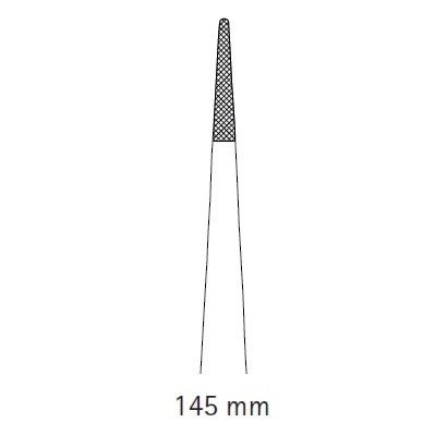 Пинцет анатомический, DUROGRIP, 145 мм, узкий конец, насечки на ручке
