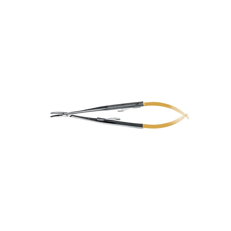 Иглодержатель Castroviejo Perma Sharp 14 см 5 1/2 изогнутый (от 5-0 до 11-0)