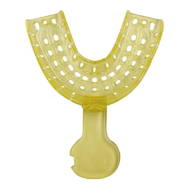 Ложка одноразовая оттискная Plastic Tray LL, низ, размер L, желтая, 1 шт