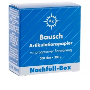 Артикуляционная бумага Bausch ВК 1001, 200 мкрн - копирка бауш прямая, 300л, синяя 00000002121 - фото 318193