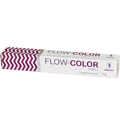 FLOW-COLOR ФИОЛЕТОВЫЙ (1 гр) -цветной микрогибридный светоотв.композит типа flow" с фтором, ARKONA 0001914091 - фото 319858