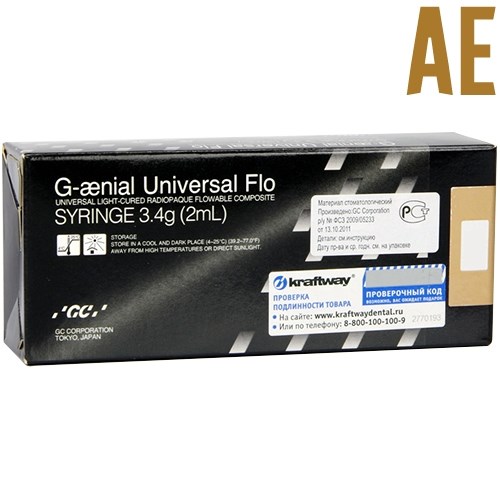 G-aenial Universal FLO AE (взрослая эмаль), 2мл.(3,4г), насадки для шприца, колпачок /GC 1231913412 - фото 319876