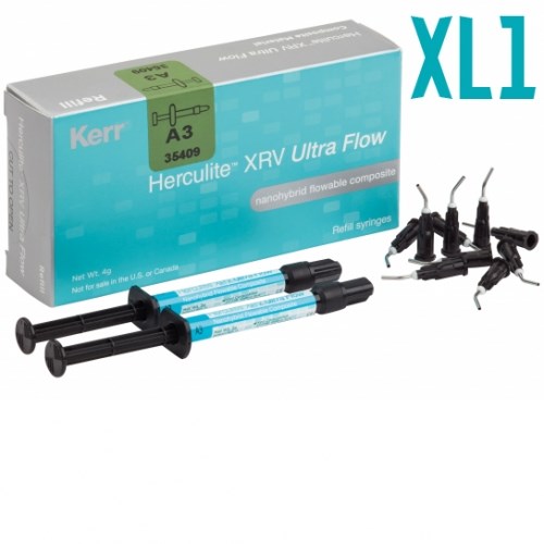 Herculite XRV Ultra Flow цв.XL1 (отбеленный) (2шпр.х2г, насадки-20шт.), 35416, Kerr 1231913550 - фото 319969