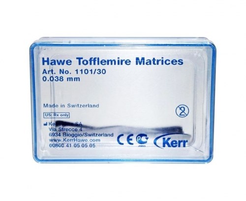 Матрицы Hawe Tofflemire, толщина 0,038 мм, 30 шт 1101/30. Kerr 0001914067 - фото 321111