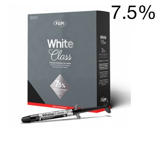 White Class 7,5% (4шпр.х3г, контейнер для хранения капп, косметичка)-домашнее дневное отбеливание на основе перекиси водорода, FGM 1231913848 - фото 321644