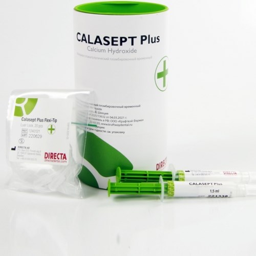 Calasept Plus Calcium Hydroxide (шпр. 4*1.5мл) канюли изогнутые CALASEPT Flexi-Tip 1231912842 - фото 321721