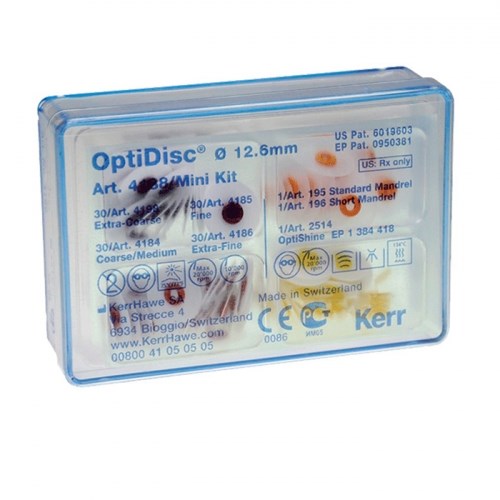 4188 OptiDisc Mini Kit - набор (4вида х 30шт.+1дискодержатель+1щетка Оклюбраш) d12,6мм, KERR 0001911940 - фото 321853