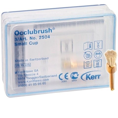 2504 Щетки полировочные Occlubrush чашка малая, 3шт. Kerr 1231913223 - фото 322565