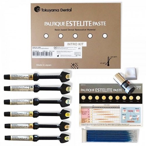 Palfique Estelite Paste Syringe Intro kit-6 шпр.х 3,8 г, адгезив Tokuyama Bond Force II 1 мл., палета для адгезива, микроаппликаторы 1231912470 - фото 323682