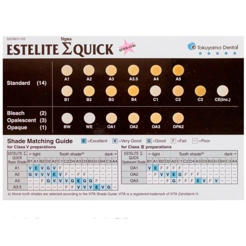 Estelite Sigma Quick C1 шприц (3.8гр/2мл), Tokuyama Dental 0001911561 - фото 323735