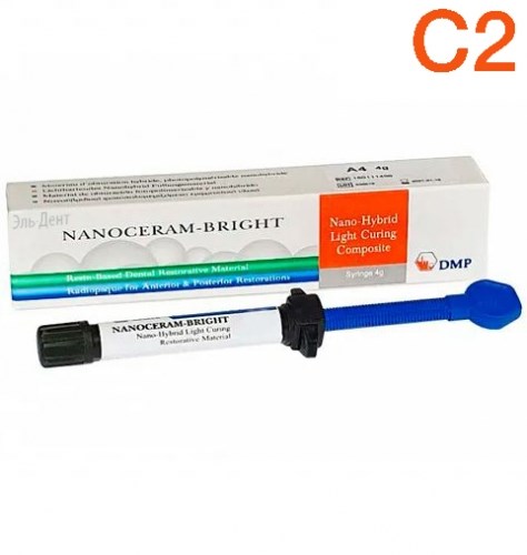 Nanoceram-Bright, С2, 1шпр*4г, универсальный наногибридный композит, DMP 1231915153 - фото 324578