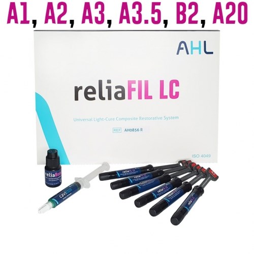 reliaFIL LC набор- шприц 6х4г. (A1,A2,A3,A3.5,B2,A2O), reliaBond 5мл, caviEtch 5мл, наконечники-Наногибридный композит, AHL 1231912785 - фото 325330