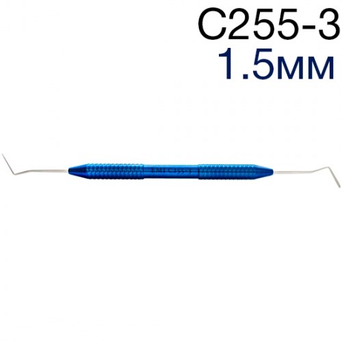 Гладилка С255-3 (шир.1,5мм) дистально-медиальная каплевидная с изгибом 60', ЭМИ 1231913360 - фото 327698