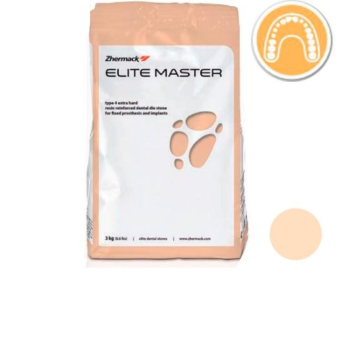 Elite Master 3 кг - сверхпрочный гипс IV класса , укрепленный пластмассой (пустынный песок), С410402, Zhermack 0001912654 - фото 329590