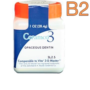 Ceramco 3 Opaceous Dentine цвет B2, 1 унция 28.4г (Опак-дентин) 0001913597 - фото 329679