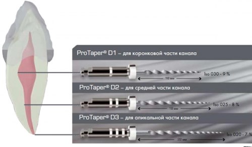 ProTaper Retreatment  D2 (6 шт.)- для распломбировки каналов 00000909828 - фото 331642