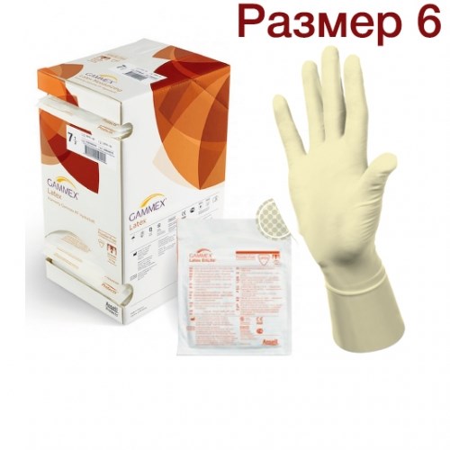 Перчатки стерильные неопудренные р-р 6 GAMMEX Latex EnLite, Ansell N.P Sdn.Bhd,, 1 пара 1231910951 - фото 333424