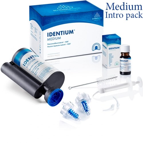 Identium Medium Intro pack /картридж 380мл, лак адгезивный Kettenbach Identium Adhesive 10мл/флакон, смесители динамические, шприц-аппликатор/14716/Kettenbach 1231913529 - фото 334967