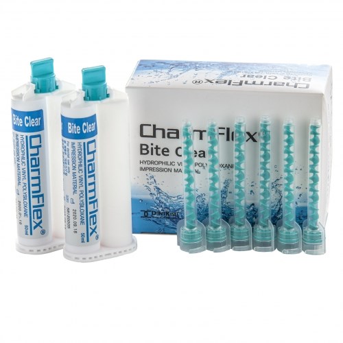 CharmFlex Bite Clear-прозрачный А-силикон для регистрации прикуса (2карт.х50мл,6 нас.), DENTKIST 1231913746 - фото 334989