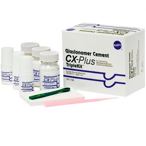 CX-PLUS TripleKit (3 пор.х35г, жидкость 3х17мл)-стеклоиономерный цемент для фиксации, SHOFU 1231913558 - фото 335175