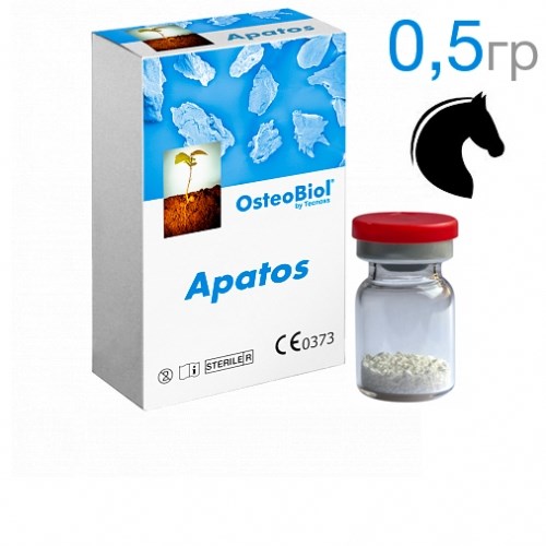 Osteobiol Apatos MIX (конский) 0,5г (0,6-1,0 мм)-Гранулы из смеси губчатой и кортикальной кости без коллагена A1005FE 1231912518 - фото 335529