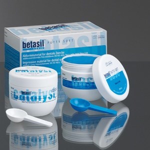 Слепочная масса А-силиконовая Betasil putty soft А60 - базовый слой (300мл+300мл) 88601 - фото 341207