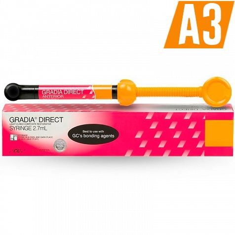 Gradia Direct (Syringe) ANTERIOR A3  - светоотверждаемый  реставрационный гибридный композит, 4 г 0110214GcA3 - фото 341708