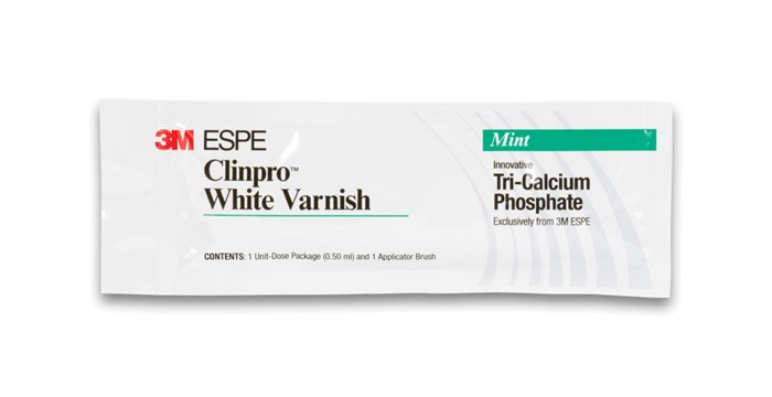 Clinpro™ White Varnish, мята, 50 шт (12249) – фторсодержащее покрытие с трикальцийфосфатом 7100063550/12249 - фото 341909