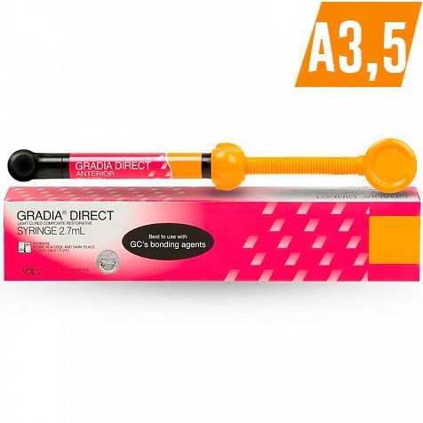 Gradia Direct (Syringe) ANTERIOR A3.5  - светоотверждаемый  реставрационный гибридный композит, 4 г 0110214GcA35 - фото 342182