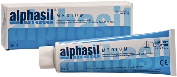 Слепочная масса С-силиконовая Alphasil medium - корригирующий слой средней текучести (150 мл) 470020 - фото 342355