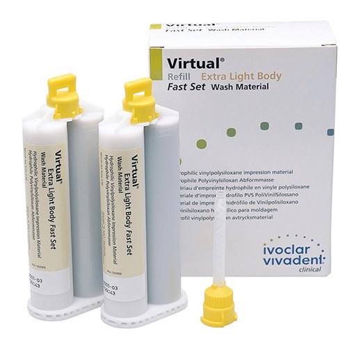 Слепочная масса А-силиконовая Virtual Refill Extra Light Body Fast 2 x 50 ml 562828AN - фото 342380