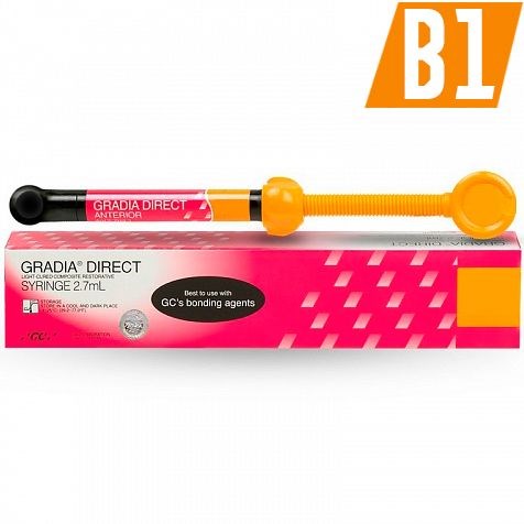 Gradia Direct (Syringe) ANTERIOR B1- светоотверждаемый  реставрационный гибридный композит, 4 г  (Япония) 0110214GcB1 - фото 342678