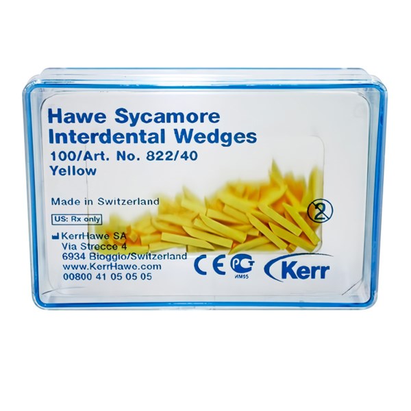 Клинья Sycamore Interdental Wedges, желтые, 100 шт 822/40 - фото 343010