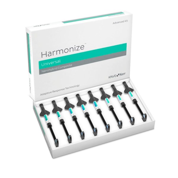 Harmonize™ Advanced Kit (36635), 8 шприцев по 4 г (эмаль А2, А3, дентин А2, А3, А4, прозрачный, прозрачный янтарный, прозрачный серый. 36635 - фото 343877