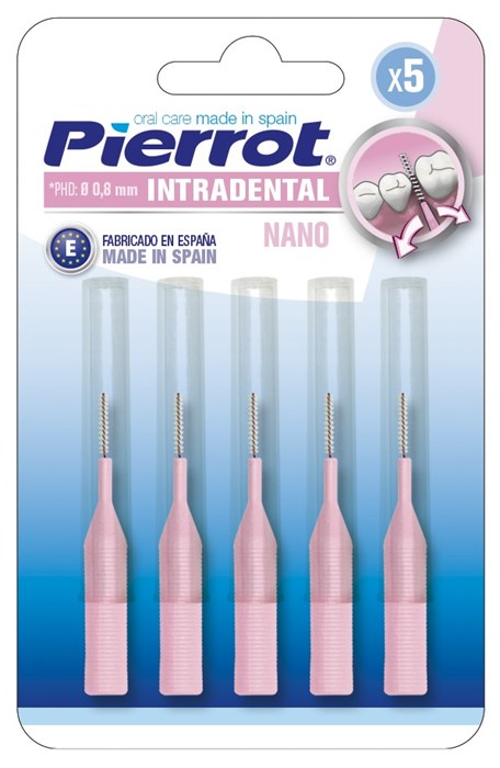 Ершики межзубные Pierrot Nano Interdental (0.8 мм) уп. 5 шт. 8411732000657 - фото 344631