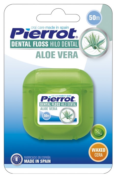 Нить межзубная вощеная Aloe Vera Dental Floss с алоэ и фтором, 50 м 8411732104119 - фото 346391