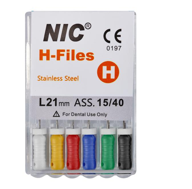 H-file Nic Superline № 025 25 мм, 6 шт. - ручной каналорасширитель BA1020405B - фото 347075