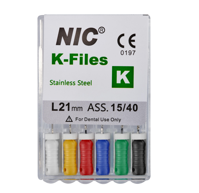 K-Files Nic Superline № 025 25 мм, 6 шт. - ручной каналорасширитель BA1010405B - фото 347104