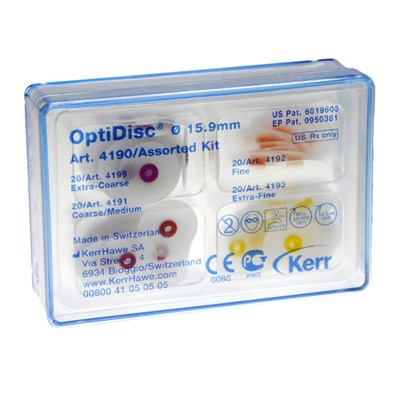 Диски OptiDisc™ Assorted Kit, 80 шт, 15,9 мм  по 20 шт. очень грубых, грубых, тонких и ультратонких дисков 4190 - фото 348303