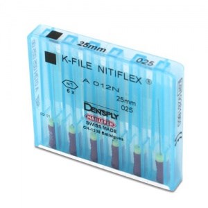 K-File Nitiflex N25 L21 6 шт. - каналорасширитель ручной супергибкий из NiTi сплава A012N02102512 - фото 348477