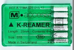 K-Reamer N15/40 L31 6 шт. M-ACCESS - ручной каналорасширитель. A11MA03190012 - фото 348583