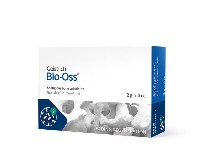 Костный материал Bio-Oss, 2 г, гранулы 0,25-1 мм, размер S, натуральный костнозамещающий материал. 30645.4 - фото 354365