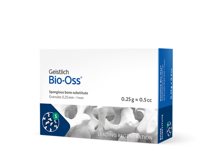 Костный материал Bio-Oss, 0,25 г, гранулы 0,25-1 мм, размер S, натуральный костнозамещающий материал. 30641.2 - фото 354513