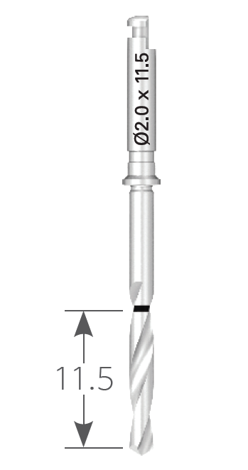 Сверло NAVI диаметр 2,0 мм, длина 11 мм . ISD2011M - фото 355921