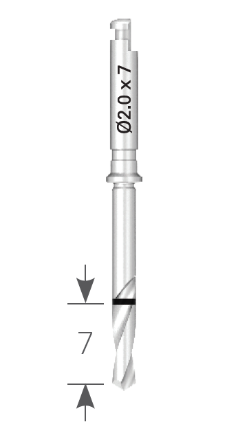Сверло NAVI диаметр 2,0 мм, длина 7 мм . ISD2007M - фото 355935
